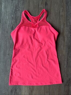 KIAVA Hot Pink Mesh Yoke Racerback Tank Top